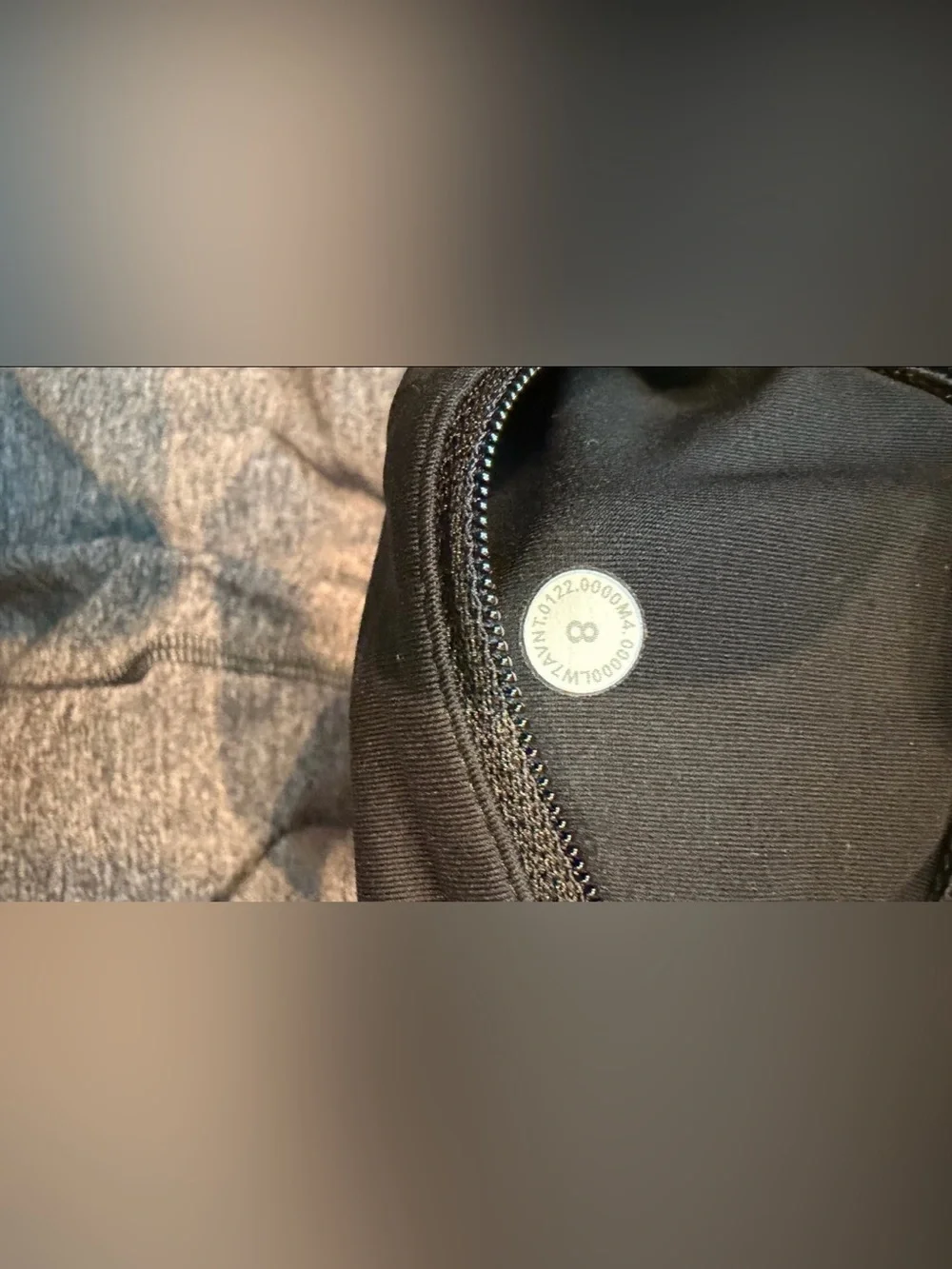 lululemon athletica Heathered Gray Athletic Shorts with Black Waistband